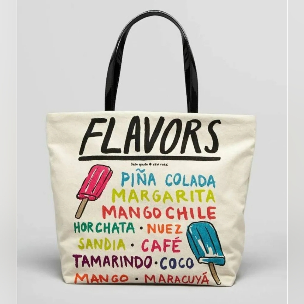 Kate Spade Storybook Lining Canvas Tote - Picture 1 of 10